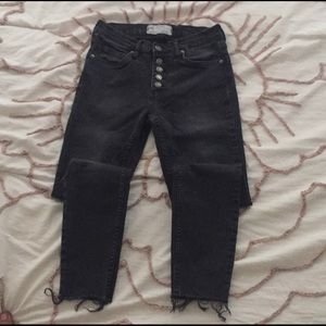 Free People Black Reagan Jeans, 27